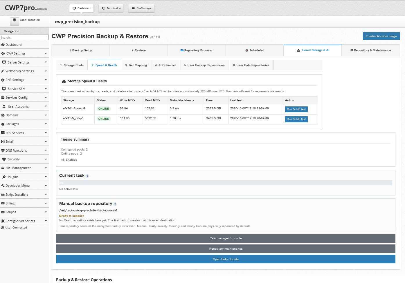 CWP Precision Backup & Restore